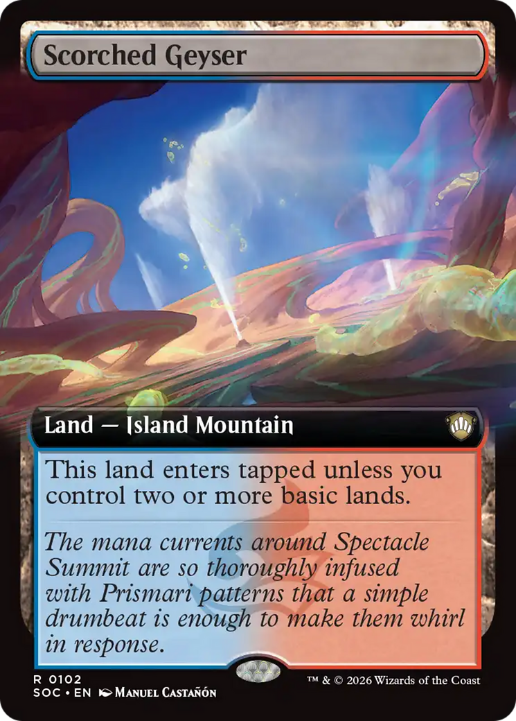 Scorched Geyser (Extended Art) [Secrets of Strixhaven Commander] | Cards and Coasters CA
