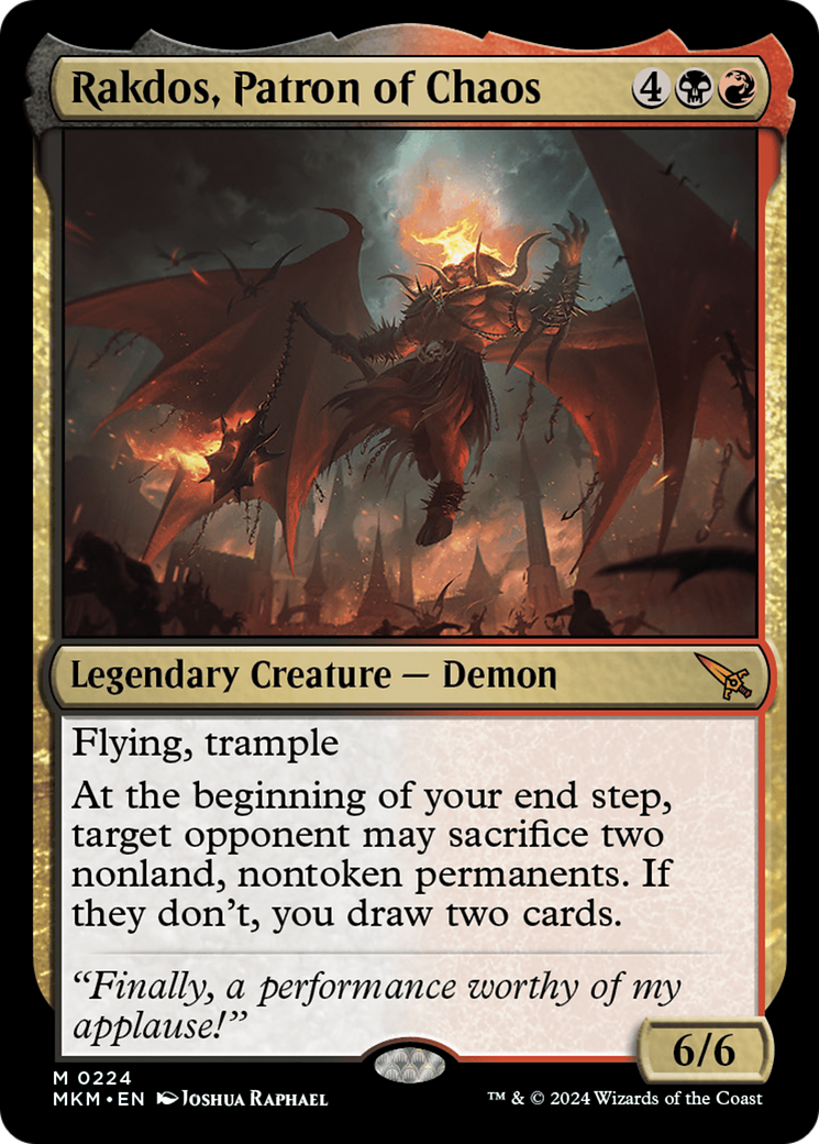 Rakdos, Patron of Chaos [Murders at Karlov Manor] | Cards and Coasters CA