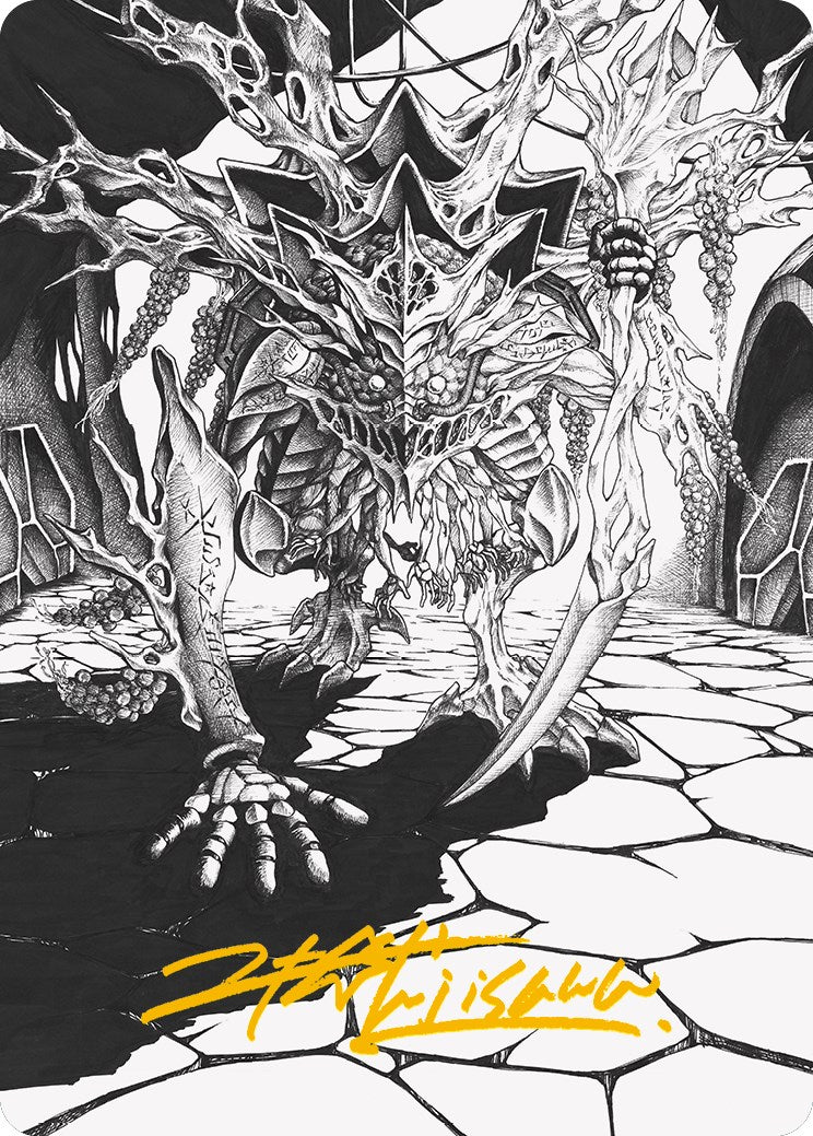 Thrun, Breaker of Silence Art Card (Gold-Stamped Signature) [Phyrexia: All Will Be One Art Series] | Cards and Coasters CA