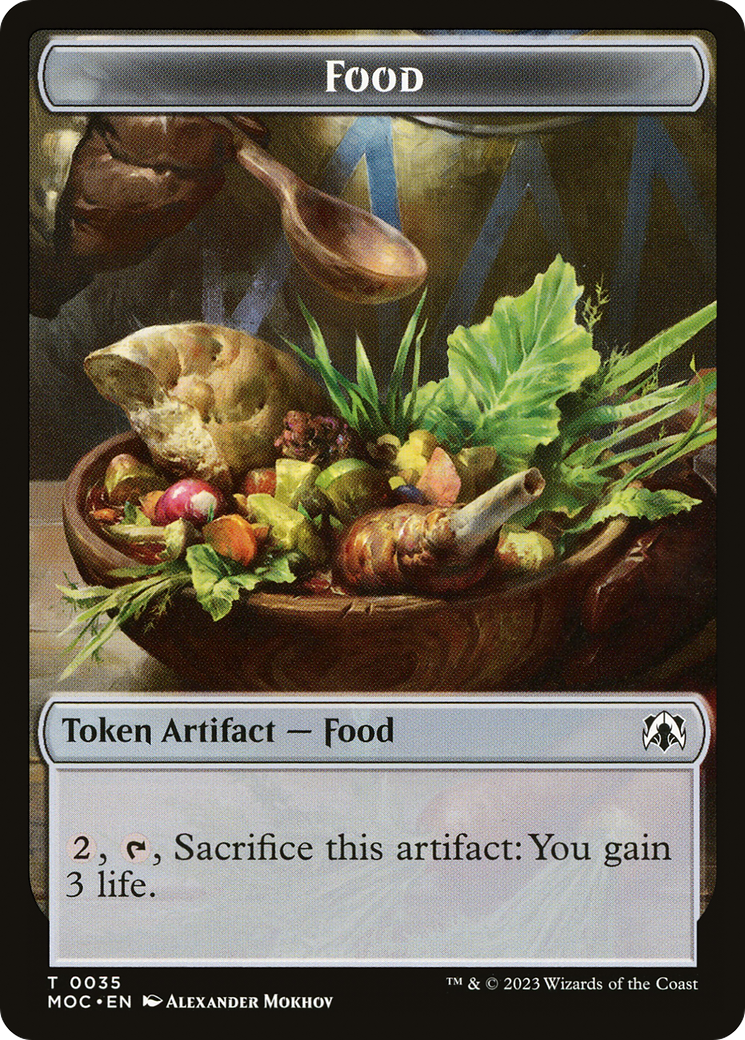 Food Token [March of the Machine Commander Tokens] | Cards and Coasters CA