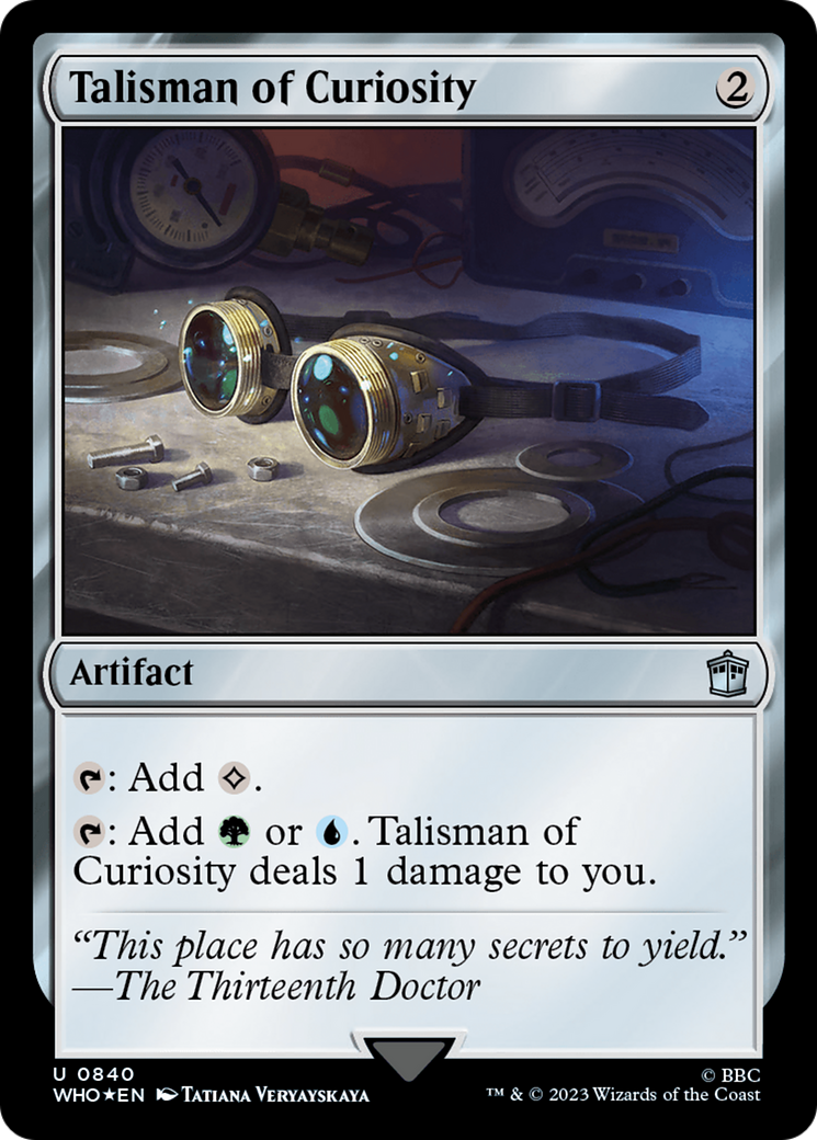 Talisman of Curiosity (Surge Foil) [Doctor Who] | Cards and Coasters CA