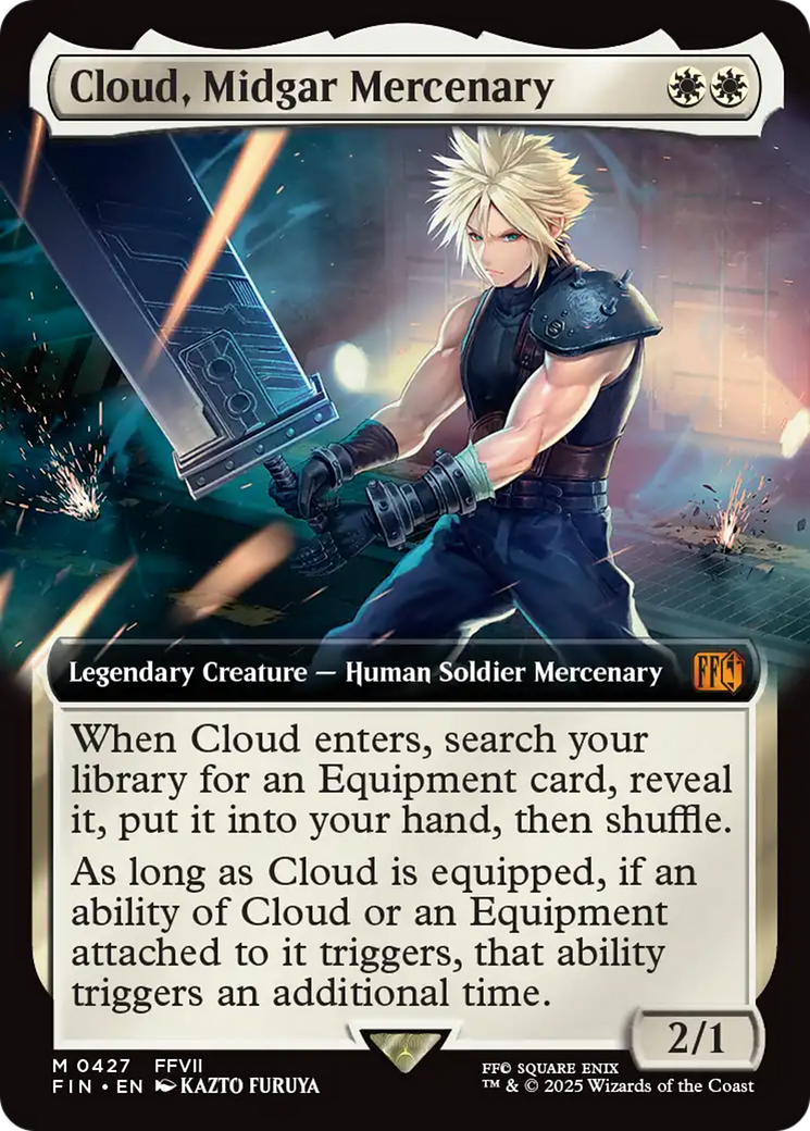 Cloud, Midgar Mercenary (Extended Art) [FINAL FANTASY] | Cards and Coasters CA