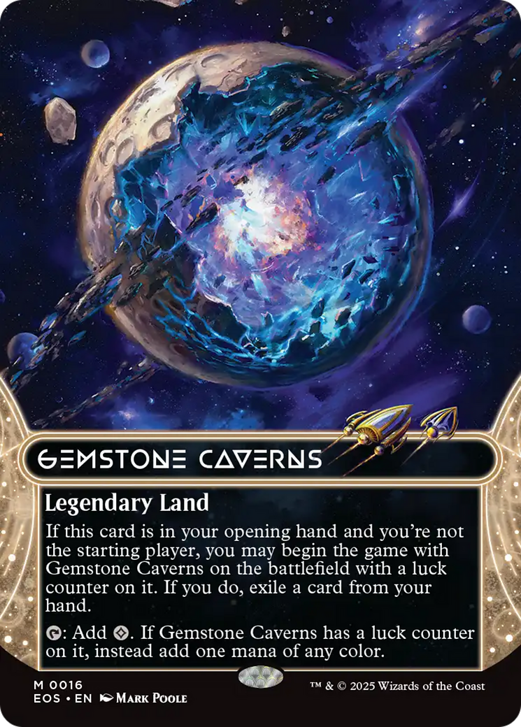Gemstone Caverns (0016) (Borderless) [Edge of Eternities: Stellar Sights] | Cards and Coasters CA
