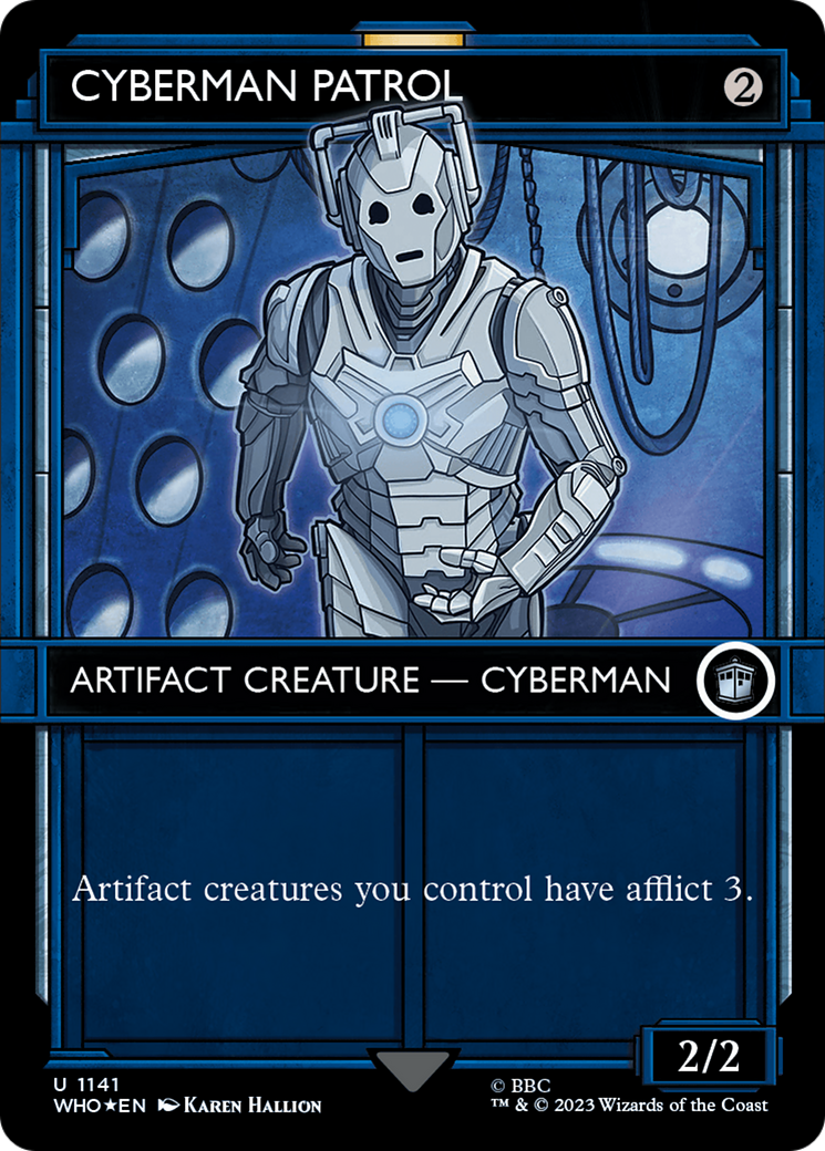 Cyberman Patrol (Showcase) (Surge Foil) [Doctor Who] | Cards and Coasters CA