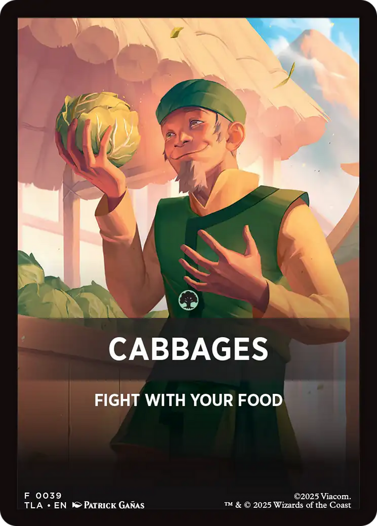 Cabbages Theme Card [Avatar: The Last Airbender Tokens] | Cards and Coasters CA