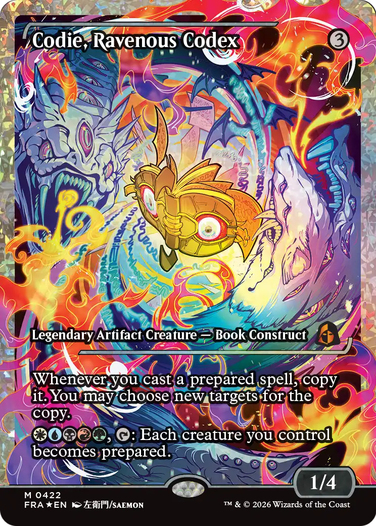 Codie, Ravenous Codex (Showcase) (Fracture Foil) [Reality Fracture] | Cards and Coasters CA