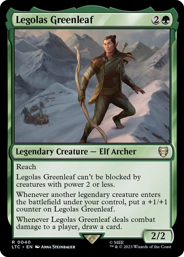 Legolas Greenleaf [The Lord of the Rings: Tales of Middle-Earth Commander] | Cards and Coasters CA