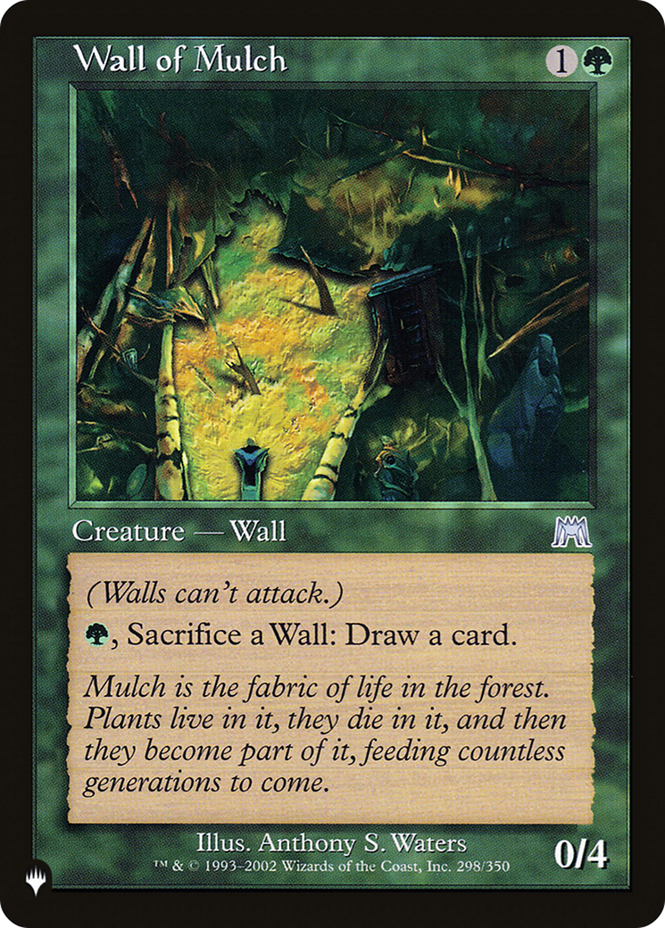 Wall of Mulch [The List] | Cards and Coasters CA