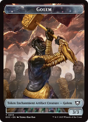 Shapeshifter // Golem (0013) Double-Sided Token [Edge of Eternities Commander Tokens] | Cards and Coasters CA