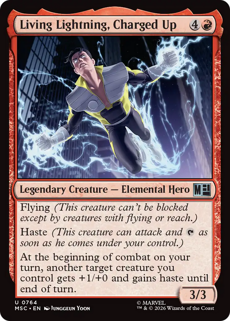 Living Lightning, Charged Up [Marvel Super Heroes Commander] | Cards and Coasters CA