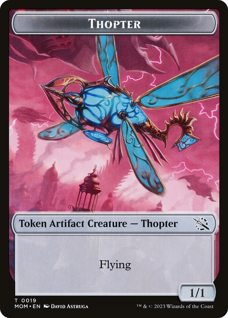 Thopter // Spirit (14) Double-Sided Token [March of the Machine Tokens] | Cards and Coasters CA