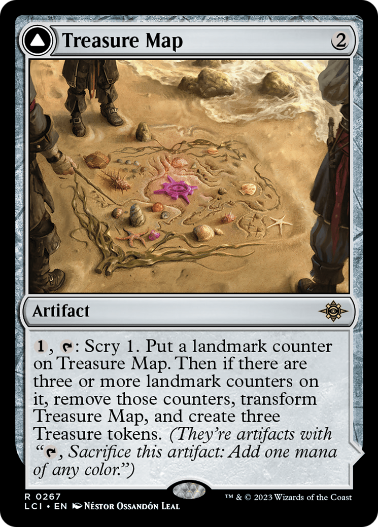 Treasure Map // Treasure Cove [The Lost Caverns of Ixalan] | Cards and Coasters CA