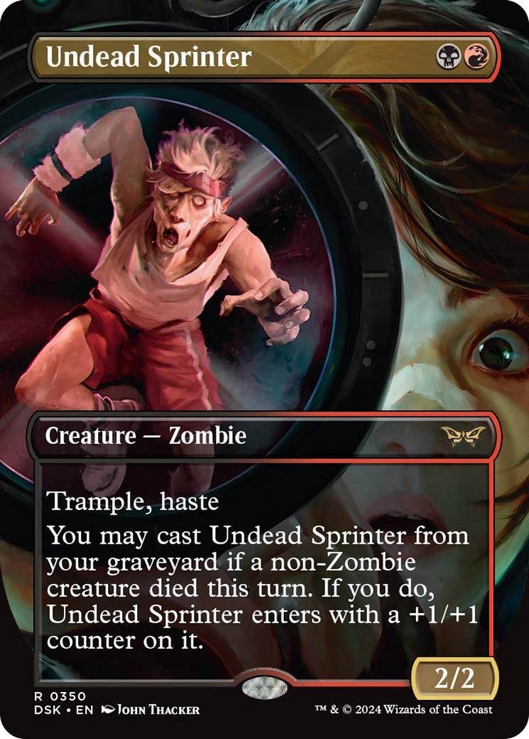 Undead Sprinter (Borderless) [Duskmourn: House of Horror] | Cards and Coasters CA