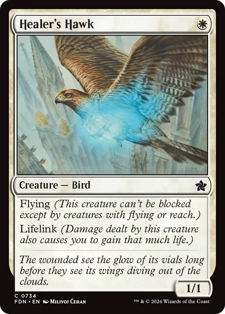 Healer's Hawk (0734) [Foundations] | Cards and Coasters CA