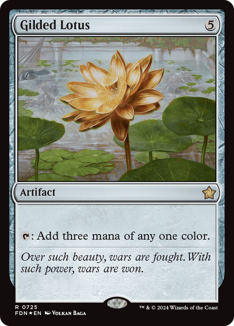 Gilded Lotus [Foundations] | Cards and Coasters CA