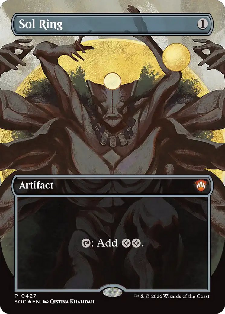 Sol Ring (Borderless) [Secrets of Strixhaven Commander] | Cards and Coasters CA