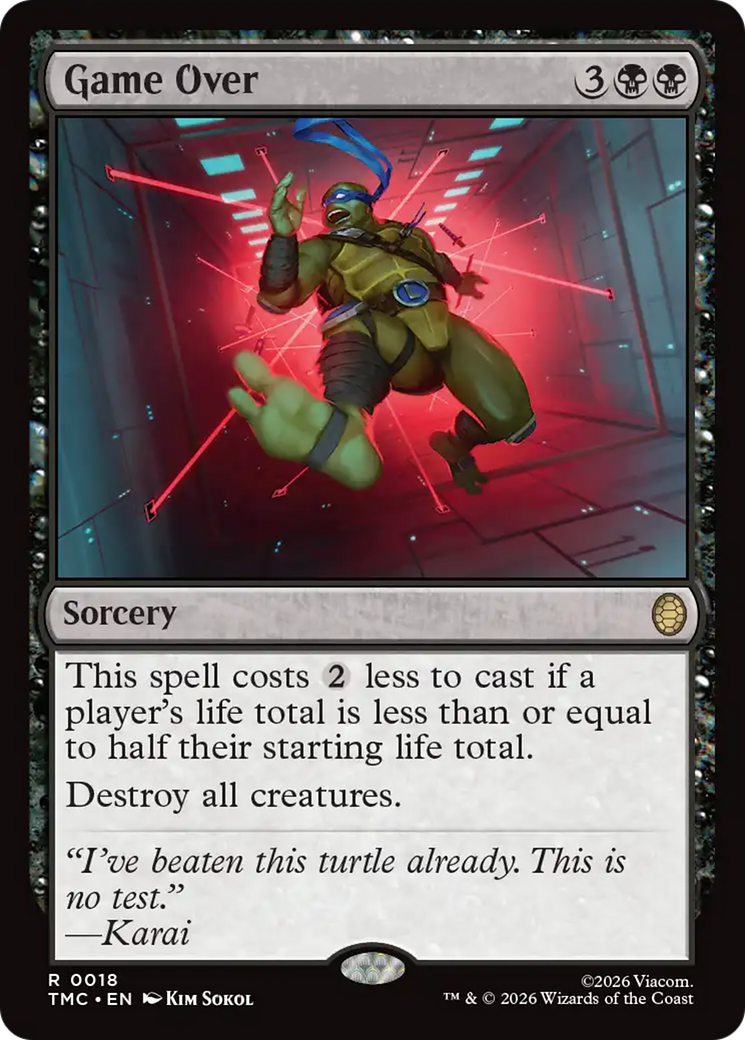 Game Over [Teenage Mutant Ninja Turtles Commander] | Cards and Coasters CA