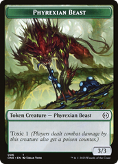 Phyrexian Beast Token [Phyrexia: All Will Be One Tokens] | Cards and Coasters CA