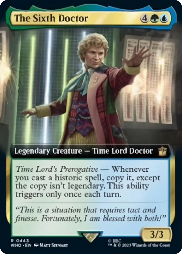 The Sixth Doctor (Extended Art) [Doctor Who] | Cards and Coasters CA