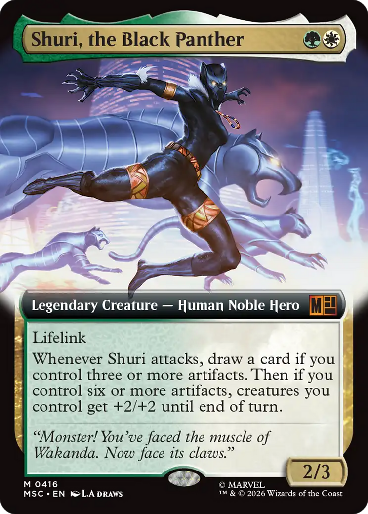 Shuri, the Black Panther (Extended Art) [Marvel Super Heroes Commander] | Cards and Coasters CA