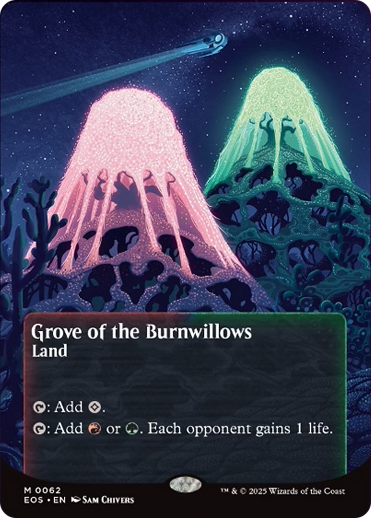 Grove of the Burnwillows (0062) (Borderless) [Edge of Eternities: Stellar Sights] | Cards and Coasters CA