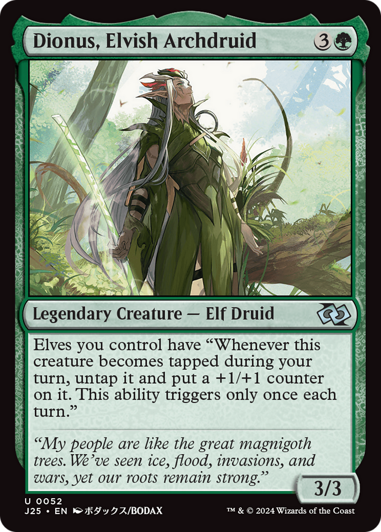 Dionus, Elvish Archdruid [Foundations Jumpstart] | Cards and Coasters CA