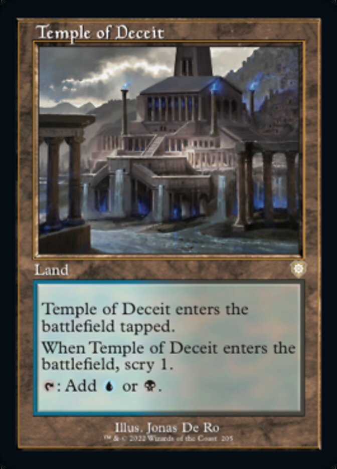 Temple of Deceit (Retro) [The Brothers' War Commander] | Cards and Coasters CA