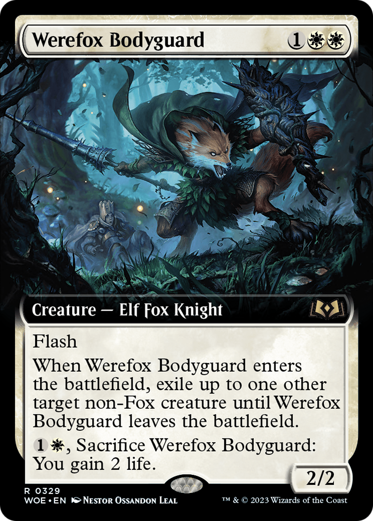 Werefox Bodyguard (Extended Art) [Wilds of Eldraine] | Cards and Coasters CA