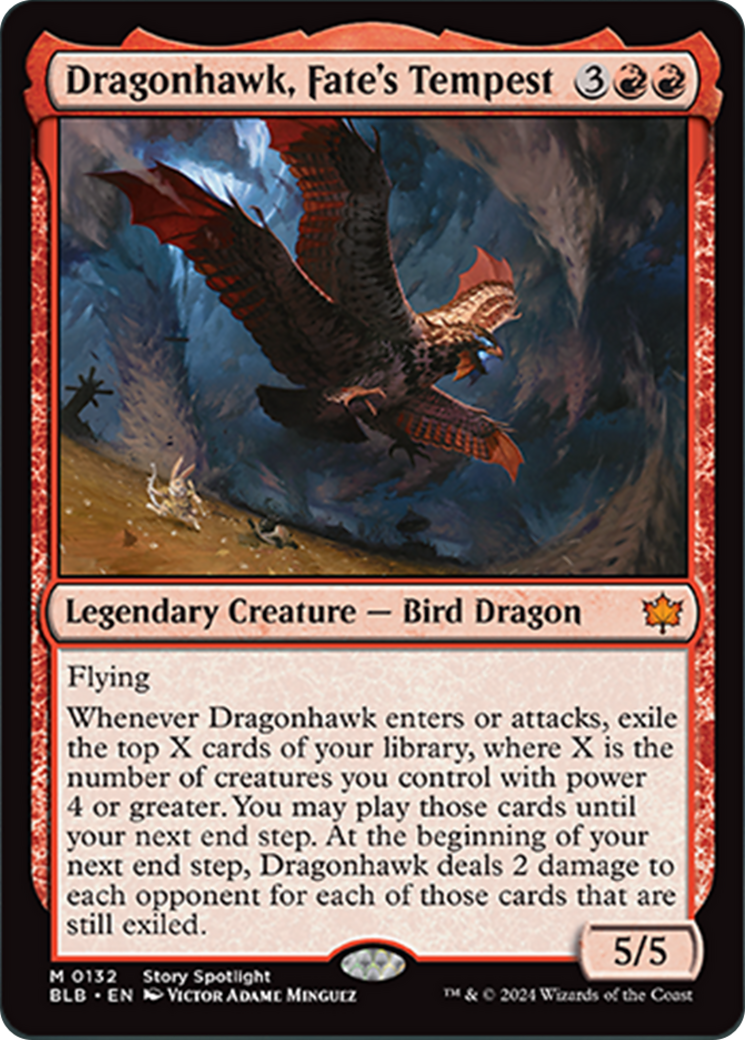 Dragonhawk, Fate's Tempest [Bloomburrow] | Cards and Coasters CA