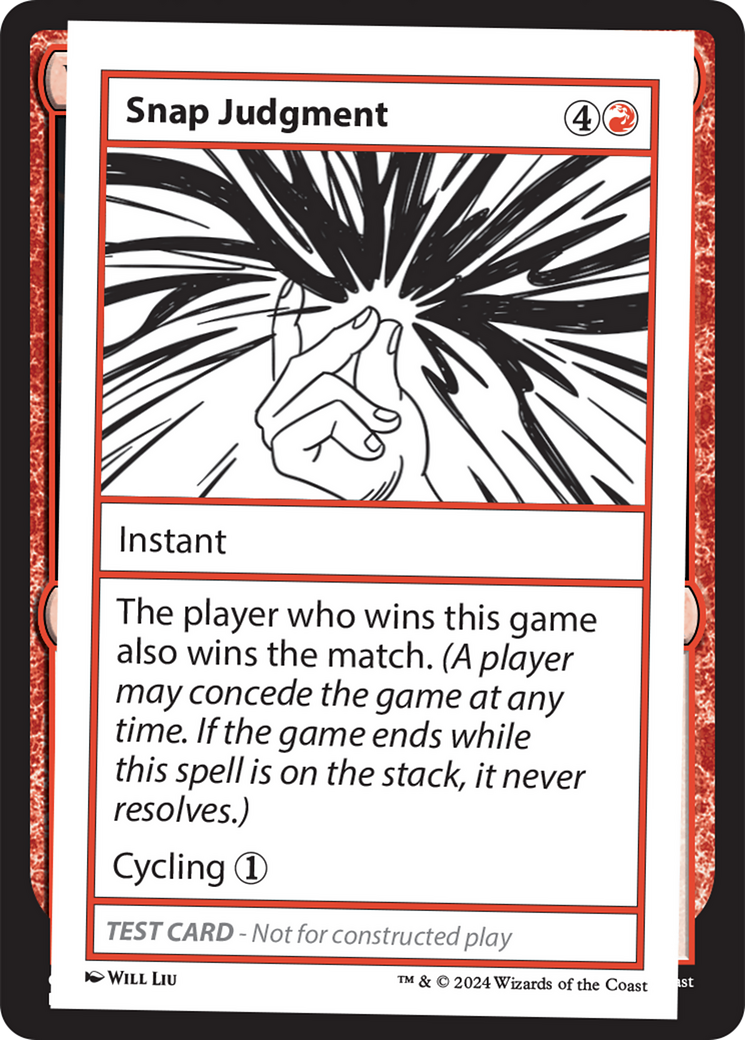 Snap Judgment [Mystery Booster 2 Playtest Cards] | Cards and Coasters CA