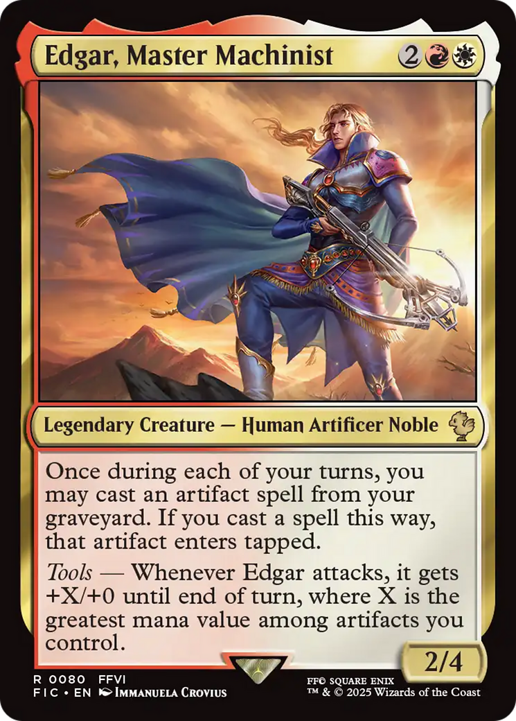 Edgar, Master Machinist [FINAL FANTASY Commander] | Cards and Coasters CA