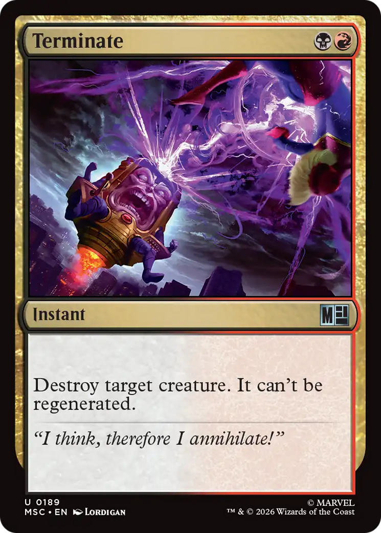 Terminate [Marvel Super Heroes Commander] | Cards and Coasters CA