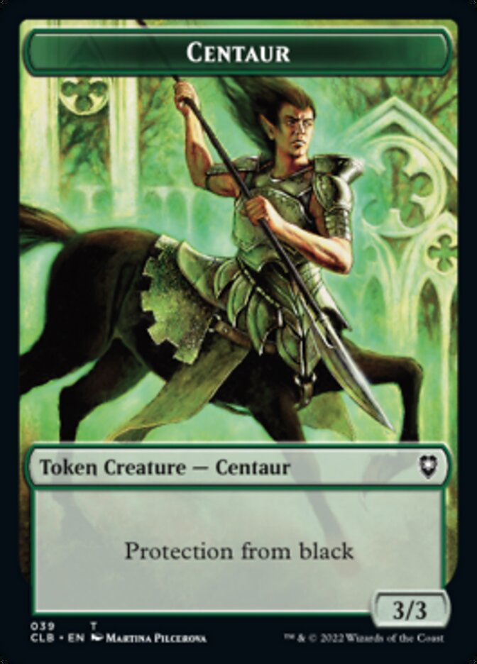 Horror // Centaur Double-Sided Token [Commander Legends: Battle for Baldur's Gate Tokens] | Cards and Coasters CA