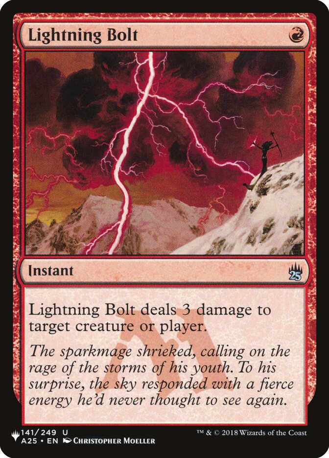 Lightning Bolt (141/249) [The List] | Cards and Coasters CA