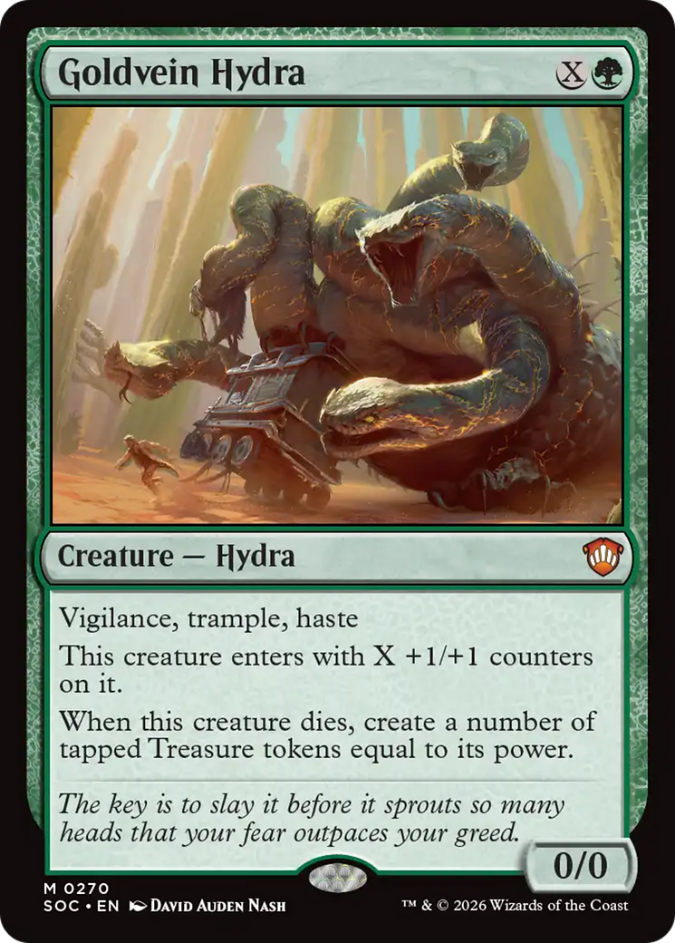 Goldvein Hydra [Secrets of Strixhaven Commander] | Cards and Coasters CA