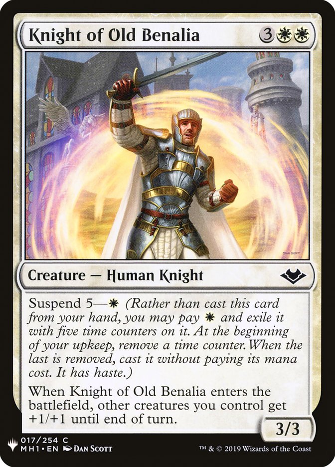 Knight of Old Benalia [Mystery Booster] | Cards and Coasters CA