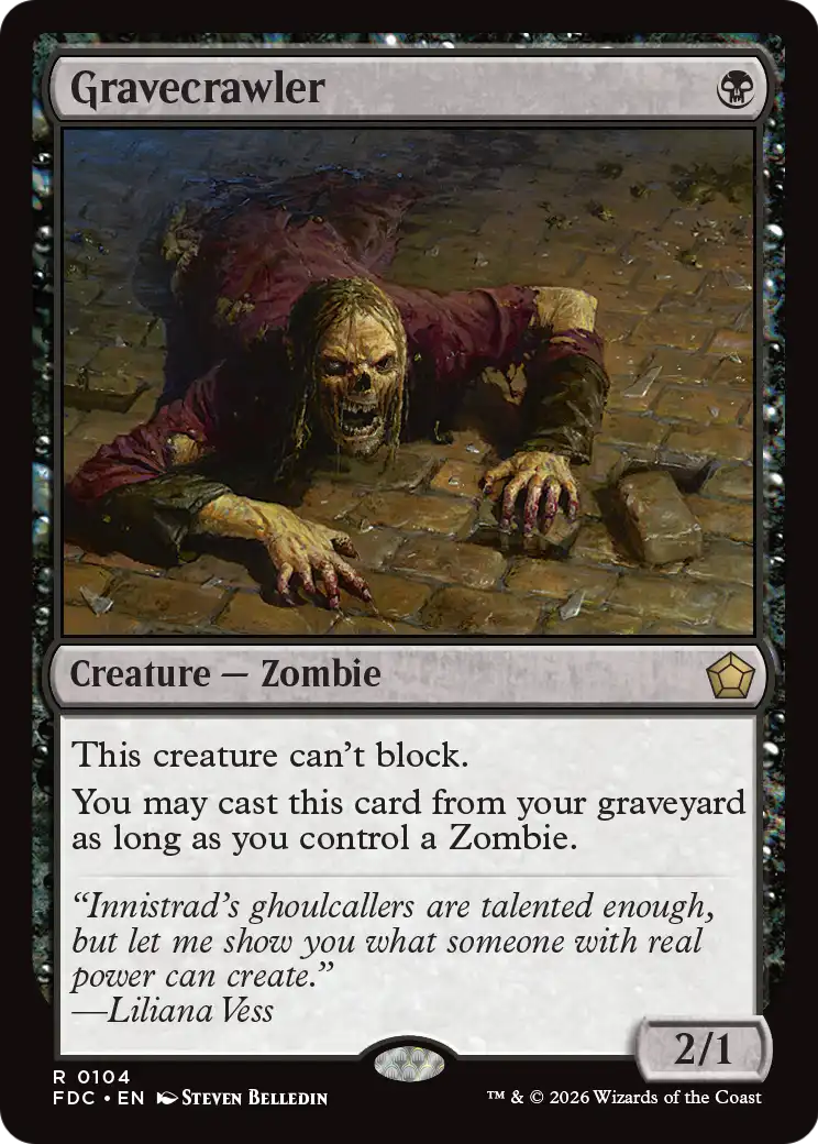 Gravecrawler [Foundations Commander] | Cards and Coasters CA