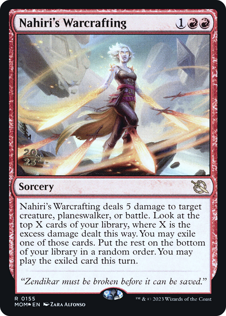 Nahiri's Warcrafting [March of the Machine Prerelease Promos] | Cards and Coasters CA