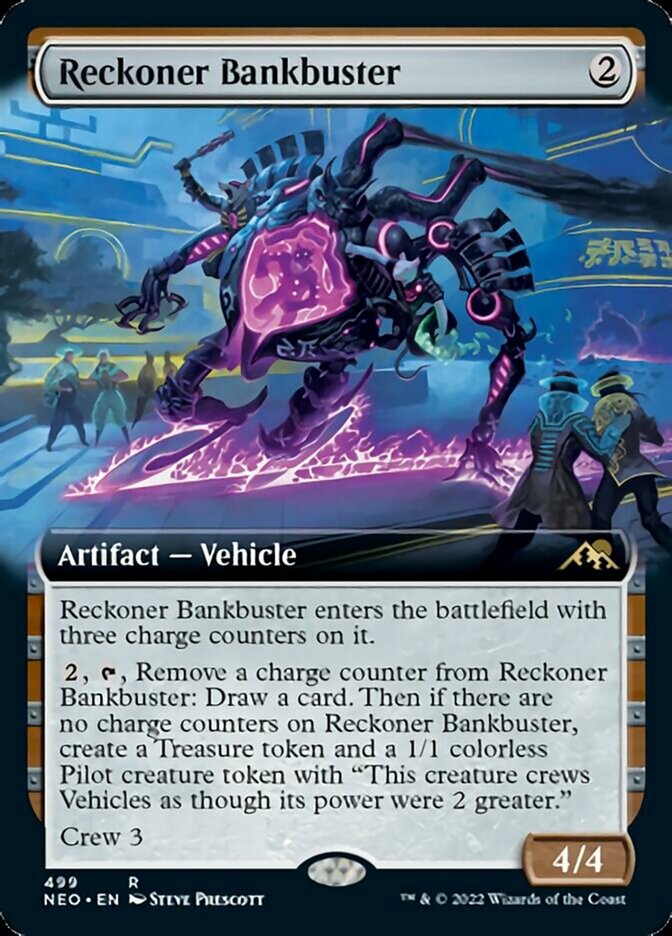 Reckoner Bankbuster (Extended Art) [Kamigawa: Neon Dynasty] | Cards and Coasters CA