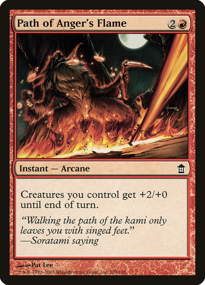 Path of Anger's Flame [Saviors of Kamigawa] | Cards and Coasters CA