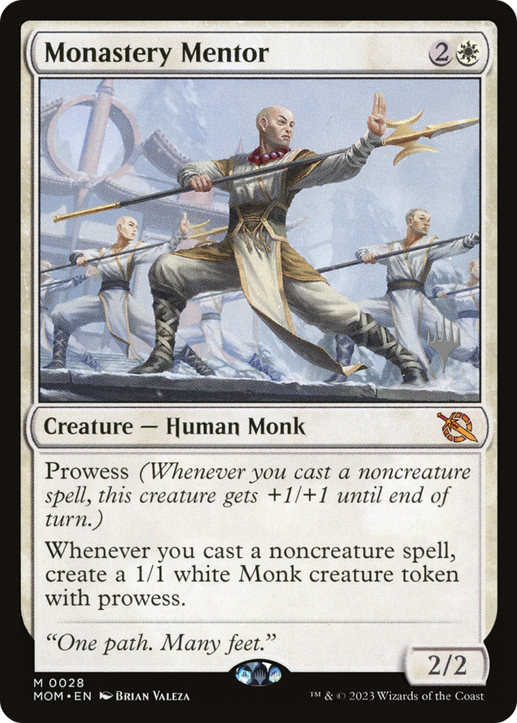 Monastery Mentor (Promo Pack) [March of the Machine Promos] | Cards and Coasters CA