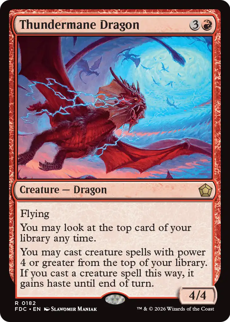 Thundermane Dragon [Foundations Commander] | Cards and Coasters CA