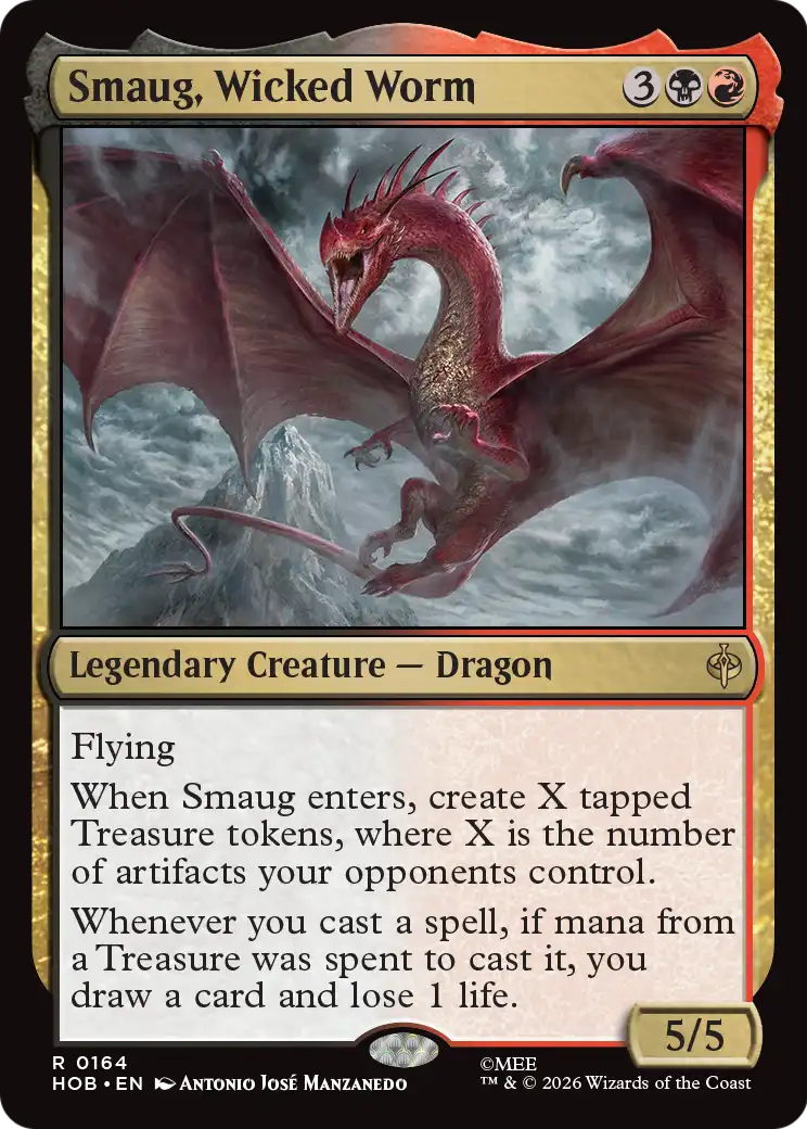 Smaug, Wicked Worm [The Hobbit] | Cards and Coasters CA