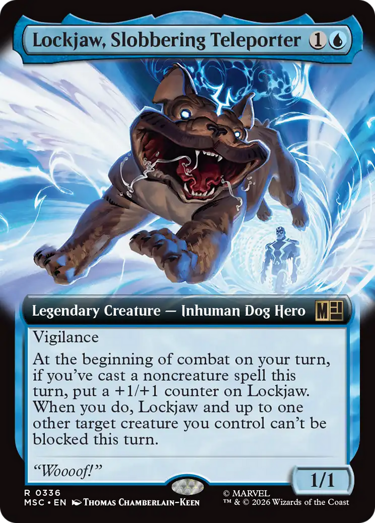 Lockjaw, Slobbering Teleporter (Extended Art) [Marvel Super Heroes Commander] | Cards and Coasters CA