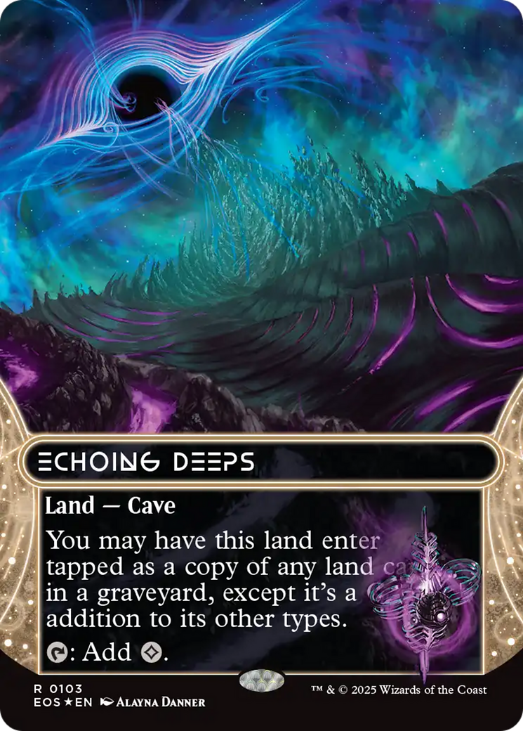 Echoing Deeps (0103) (Borderless) (Galaxy Foil) [Edge of Eternities: Stellar Sights] | Cards and Coasters CA