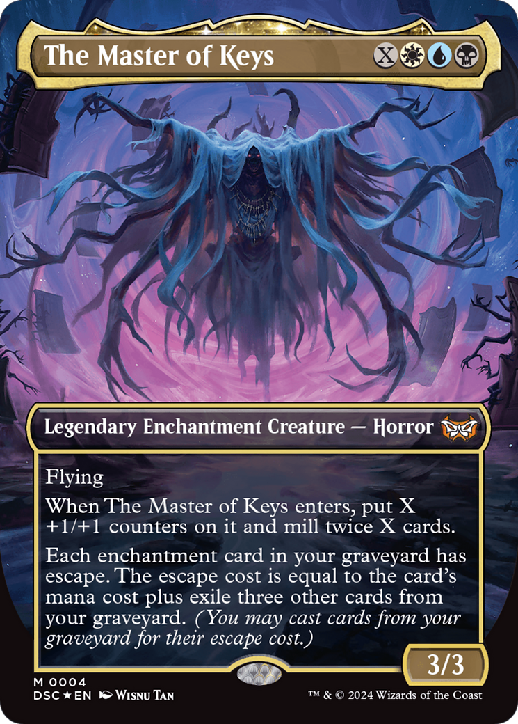 The Master of Keys (Borderless) [Duskmourn: House of Horror Commander] | Cards and Coasters CA