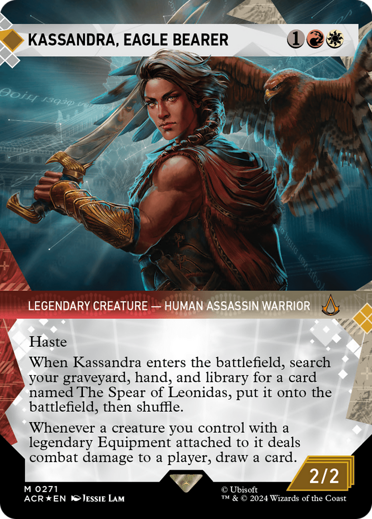 Kassandra, Eagle Bearer (Showcase) (Textured Foil) [Assassin's Creed] | Cards and Coasters CA