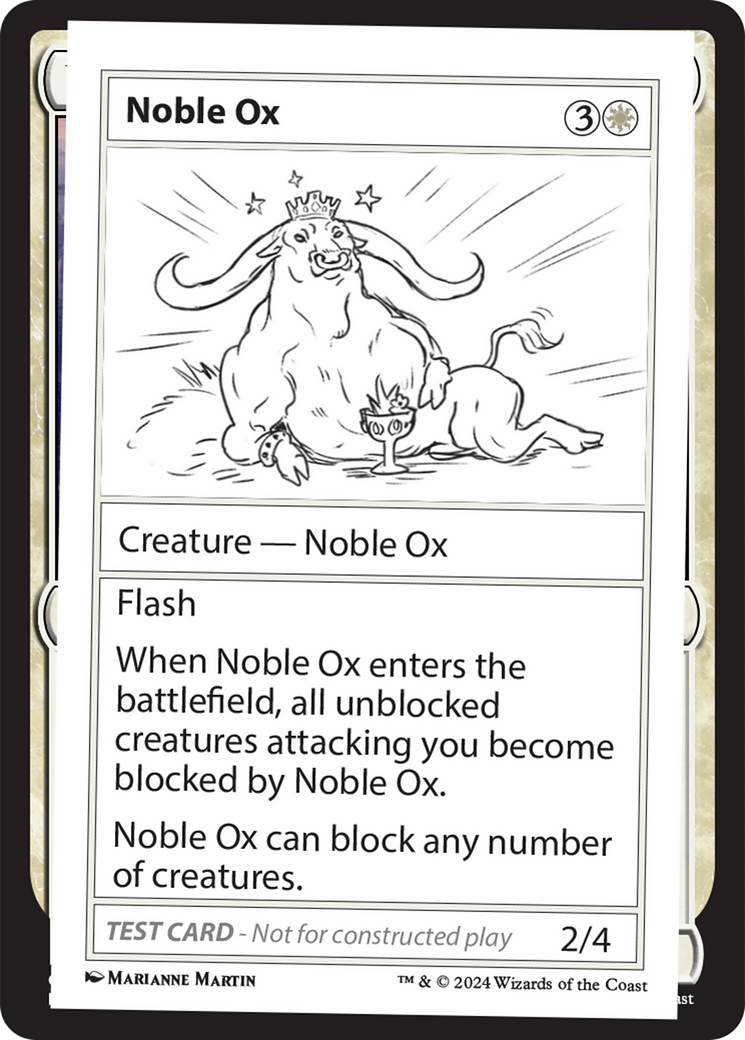 Noble Ox [Mystery Booster 2 Playtest Cards] | Cards and Coasters CA