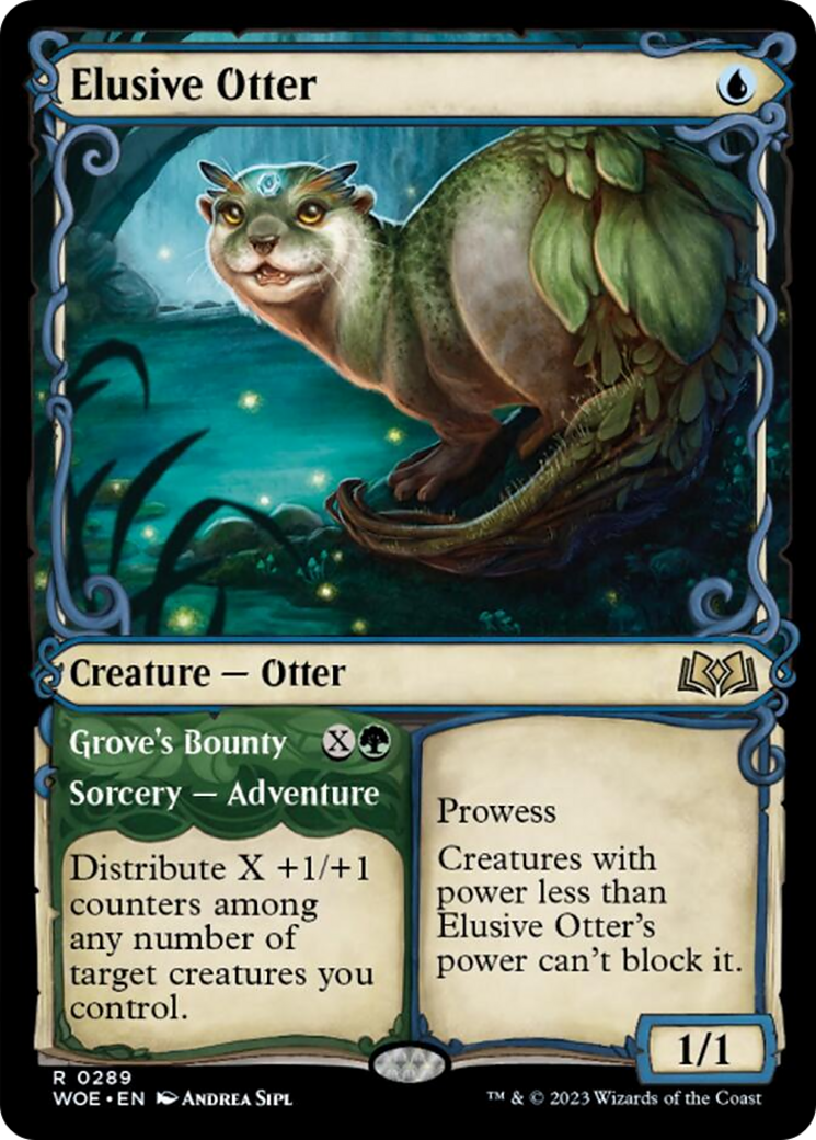 Elusive Otter // Grove's Bounty (Showcase) [Wilds of Eldraine] | Cards and Coasters CA