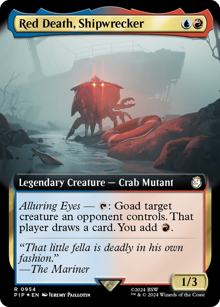 Red Death, Shipwrecker (Extended Art) (Surge Foil) [Fallout] | Cards and Coasters CA